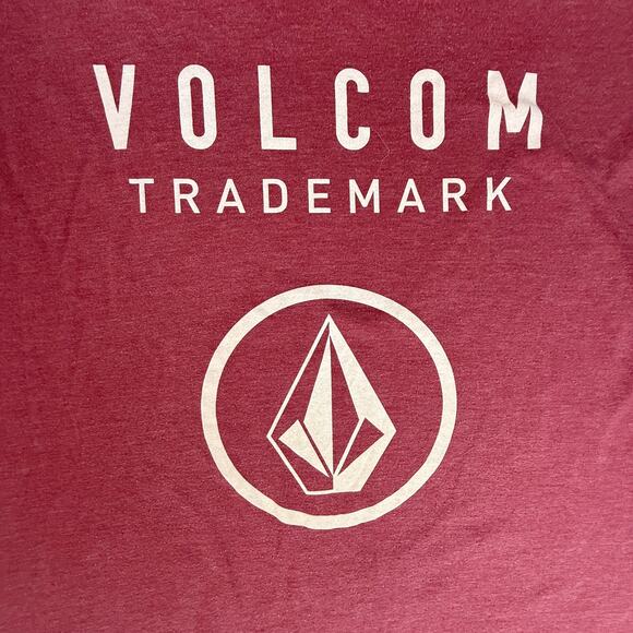 Volcom Trademark Logo Graphic T-Shirt Red Heathered XL Skate Surf Casual Tee - Picture 4 of 7